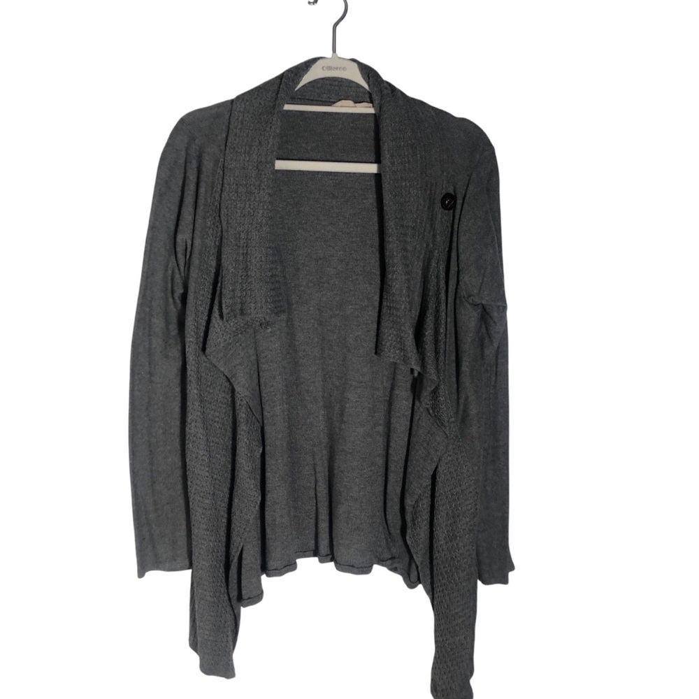 Soft Surroundings gray open front sweater. Sz Medium